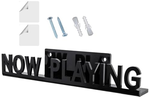 Genérico Soporte Discos Vinilo Estante De AcríLico, Soporte Acrílico Para Vinilos NOW PLAYING - 4mm Grosor, Montaje En Pared, Decoración Musical (18x4.5cm)