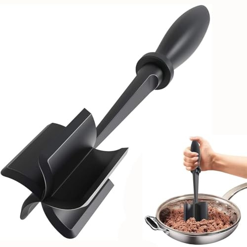 Picador de Carne,Picador Multifuncional de Nailon,Versátil Triturador de Hamburguesas Resistente al Calor de alta Temperatura,Triturador de Carne de Mano,para Hamburguesas,Carne de res,pavo