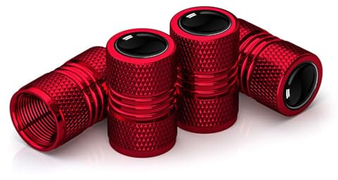 4 Piezas Tapas de Válvula de Coche para Kia Ceed Proceed XCeed SW GT 2018-2023 2024, Válvula Rueda Tapas Accesorios para Neumáticos de Coche,Red