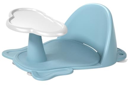 Babybadewannensitz für Babys und Kleinkinder mit Starken Saugnäpfen | Kunststoffausführung, Kippsicher und Scharfe Kanten, für Badewanne, Babyshower, Geburtstag