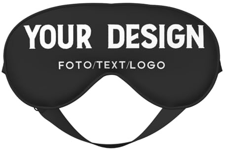 Personalisierte Schlaf Augenmaske mit Foto, Schlafmaske, Weiche Augenbinde, für Frauen Männer, Lustige Geschenk, Fotogeschenk (Beidseitiger Druck)