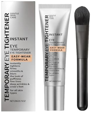 Crema Tensora Instantánea para Ojos - Reducción de Arrugas, Ojeras y Bolsas | Efecto Lifting Inmediato | Con Ácido Hialurónico | Fórmula Hidratante No Grasa para Todos los Tipos de Piel (1, 1)