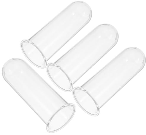MAGICLULU Lot de 4 Tubes en Verre pour Plantes, Tubes Floraux Transparents pour Vase Hydroponique, pour Culture en Intérieur et Décoration de Fleur