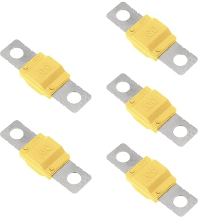 5Pcs Copper Car Type Fuses with Excellent Heat Dissipation 30-200A Flat Fuses Strips Car Battery
