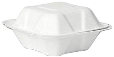 100 x 6 Bagasse Takeaway Burger Box - fully biodegradeable and compostable.