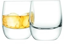 LSA International Bar Whisky Tumbler 275 ml Clear | Set of 2 | Mouthblown and Handmade Glass | BR42