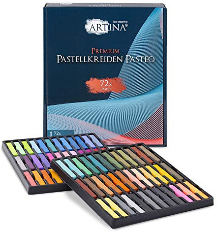 Artina Set pastelli Morbidi Master Series 72 unità - gessetti qualità Professionale - Colori a Gesso - per Principianti e artisti