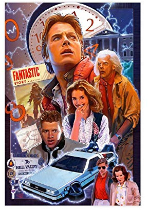 weqwe Film zurück in die Zukunft Leinwandposter Wandkunst Dekor Druck Bild Gemälde für Wohnzimmer Schlafzimmer Dekoration 30 x 45 cm Unframe style1
