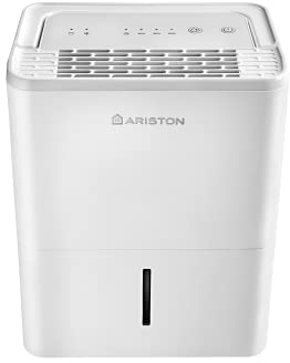 Ariston DEOS 12 UK Dehumidifier 12L/Day, Super Silent, Auto Restart, Auto Shut Off, Continuous Operation, dust filter air filter - Ideal for Home Damp and Laundry Drying