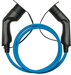 Kabelmeister Typ 2 Ladekabel | 10m lang - blau | 11 kW - für Elektro- und Hybridfahrzeuge - 16A | 3-Phasig | Mode 3 - geeignet für PHEV, BEV & EV