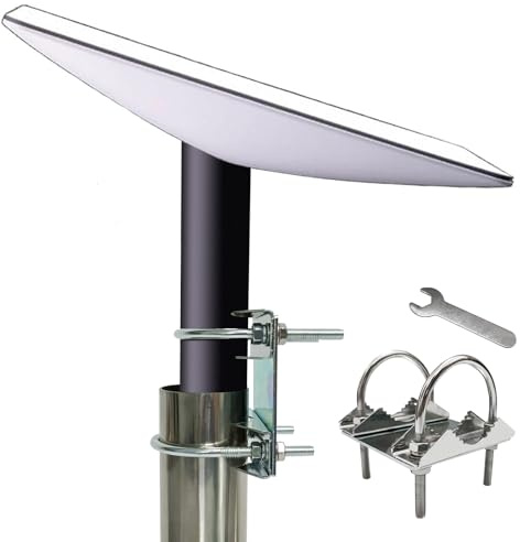 Soddhi Universal Starlink Pole Mount for U-Bracket Dish,Steel Antenna U-Bolt Clamp Bracket,Roof Mast to Pole to Pipe Mounting Adapter for Antennas,TV CB,Weather Station,Cameras,WiFi,Yagi (U-Bracket)