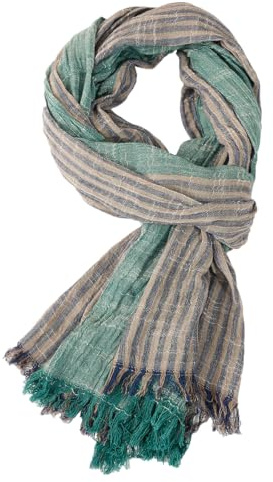 YONKOUNY Bufanda Hombre Cálida Bufanda de Otoño e Invierno Suave Moda Clásico Largo Bufandas Scarf (verde)