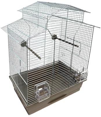 Zoopaul Vogelkäfig IZA 2 II Mokka Mocca 52x30x60 cm Wellensittiche Kanarien Käfig