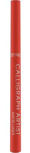 Catrice Calligraph Artist Matte Liner, Eyeliner, Nr. 080, Rot, sofortiges Ergebnis, farbintensiv, matt, vegan, ohne Mikroplastikpartikel, Nanopartikel frei, ohne Parfüm, 1er Pack (1.1ml)