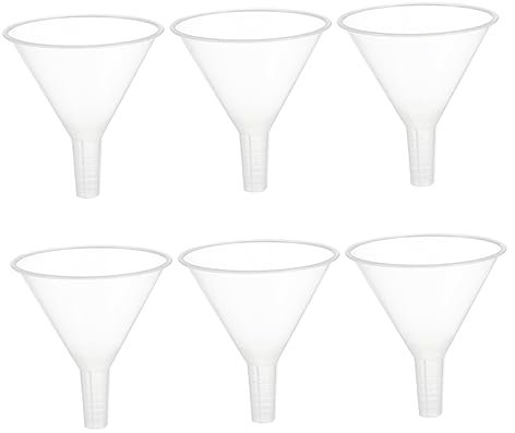Mikinona 6pezzi Mini Imbuto Set Imbuti Riutilizzabile Per Trasferimento Liquidi Per Essenziali e Profumi Facile Bottiglie Stretto