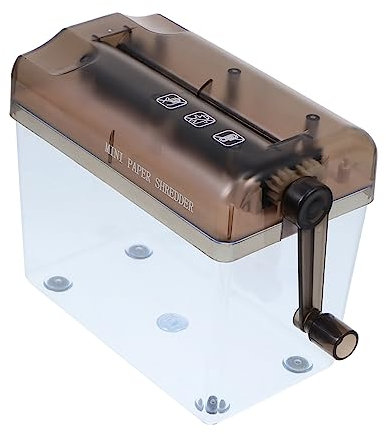 DIYEAH Mini Trituratore Per Documenti Distruggidocumenti Portatile Scrivania Per Attrezzo Per Facile Usare e Privacy e Sensibili