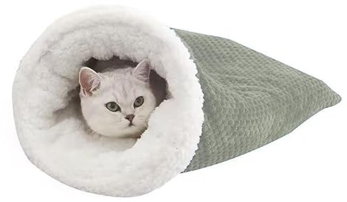 Katzenschlafsack Warmer Katzenbett Waschbar Katzendecke Haustier Kissen Katzen Kuschelhöhle Aus Fleece Katzenhöhle Katzen Schlafsack Kleines Haustierbett Für Katzen Hunde Bis Zu 6 Kg (grau)