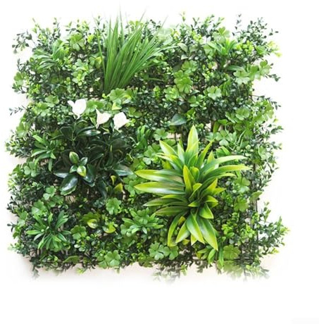 Panneaux muraux pour intérieur et extérieur - Plante artificielle - Résistant aux UV - Haie d'intimité (B)