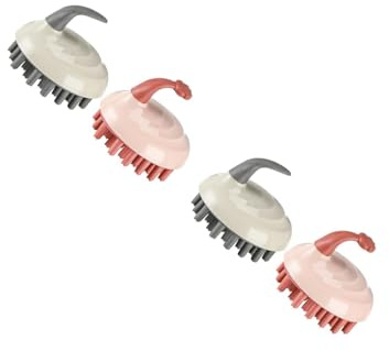 PACKOVE 2 Sätze Teiliges Shampoo Bürste Praktische Kopfhaut Massagebürste Für Erwachsene Und Sanfte Und Peeling Bei Juckender Kopfhaut Weiß Und Rot 2 Stücke * 2