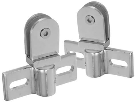 Alipis Charnière Pivotante 1 Set Polyvalent Porte en Verre pour Argenté Charnière Sécurisée à Pivot Central en Alliage de Zinc pour Salle de Bain, Usage Domestique