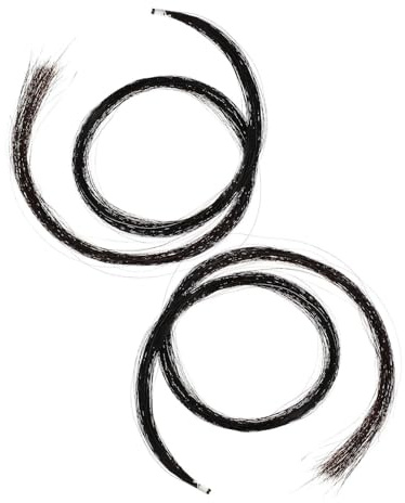 2 Buntar Med Naturliga Hästhår Ersättningstillbehör För Violinstråk Svarta Violintillbehör