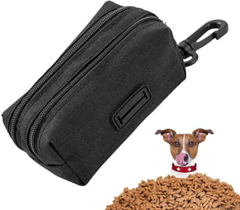 Porta bolsas higiénicas para perros - Con clip bolsillo pequeño Oxford, dispensador para bolsas de residuos y premios adiestramiento perros, para cachorros y gatos de tamaño pequeño, mediano y grande