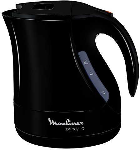 Moulinex Principio Bollitore Elettrico, Funzionale Coperchio a Cerniera, Capacità 1.2 L, Indicatore del Livello dell'Acqua, Filtro Anticalcare, Beccuccio di Precisione, Interruttore On/Off, BY1078