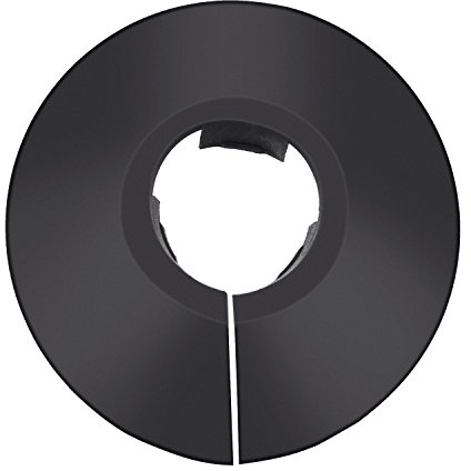 BBTO 12 Pack Black Radiator Pipe Covers Plastic Radiator Pipe Collars for 15 mm Diameter Pipes Covers Radiators Pipes Caps