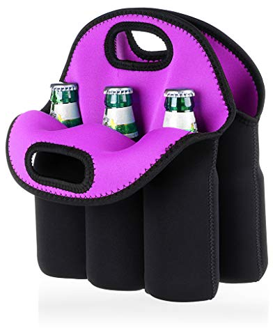 BTSKY Tragetasche für 6 Flaschen, extra dick, isoliert, Neopren, Tragetasche für Bier, Babyflasche, Dosen, Getränke