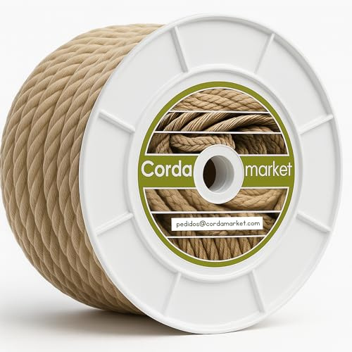 Cordamarket çrep hampa-klättra rep 20 mm naturligt 25 mts