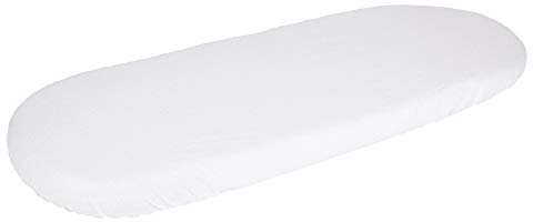 Little Angel Baby Spannbettlaken für Kinderwagen Stubenwagen Stretch Baumwolle Wasserdicht 75 x 40 cm Weiß