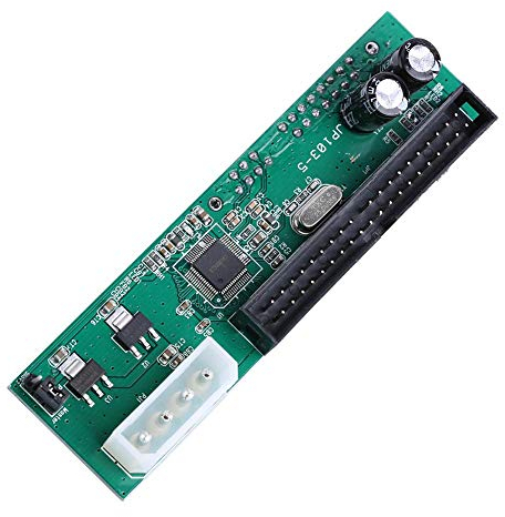 Adaptador de Sata a Pata, convertidor de adaptador de disco duro paralelo ATA Pata IDE a Sata Serial ATA para PC, 1 puerto serie ATA, 1 puerto IDE de 40 pines y 1 conector de 4 pines