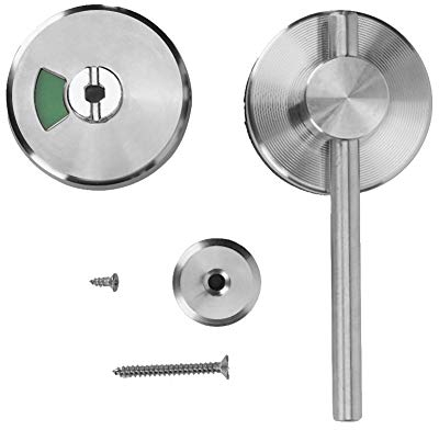 Blinker Türschloss frei eingerastet Blinkerschloss Sichtschutz Trennwand Türschlossverriegelung für öffentliche Toilette WC Toilette MEHRWEG VERPACKUNG Silber