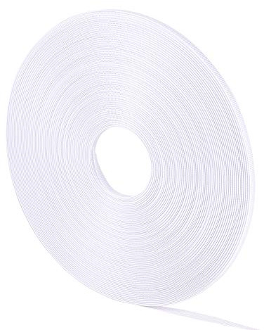 PandaHall 50 Yards 6mm Polyester Knochen Zum Nähen, Weißes Durchnähtes Hochzeitskleid Mit Niedriger Dichte Und Hochzeitskleid-Stillkappen Partykleider DIY Craft Making, Weiß