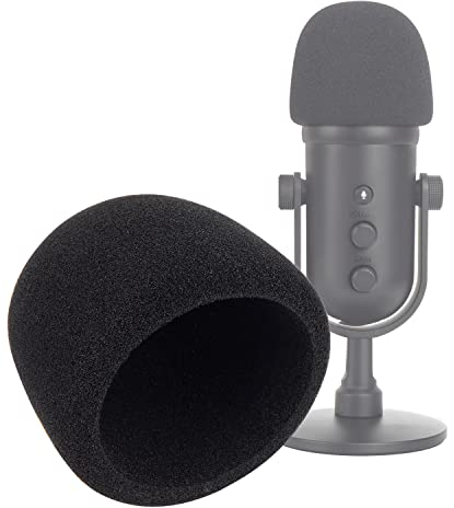 YOUSHARES Seiren Mikrofon Popschutz - Schaumstoff Kompatibel mit Razer Seiren V2 Pro/X, Schallschutz Pop Filter