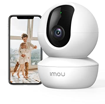 Imou Cámara de Vigilancia WiFi Interior para Mascotas, AI Detección Humana, 1080P Cámara IP WiFi Interior con Sirena,Audio Bidireccional,Visión Nocturna, Modo Privacidad, Funciona con Alexa para Bebe