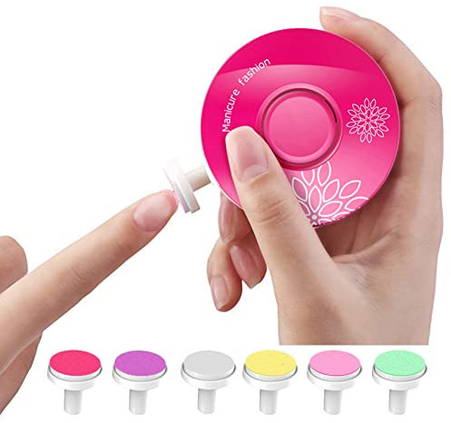 Elektrische Baby Nagelfeile Baby-Nagelknipser Sicherer Baby-Nagelschneider Baby-Nagelfeilen Maniküre-Set mit 6 Schleifköpfen Nagelschneider Pediküreset Elektrisch für Säuglinge Kleinkinder Kinder