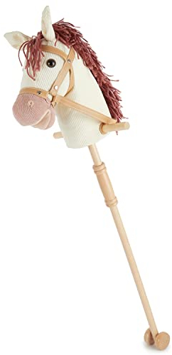 Bieco Steckenpferd Kinder Ginger | Hobby Horse Pferde | Steckenpferd Rollen | Steckenpferd Holz Pferd Stab | Stock Pferde Schöne Steckenpferde für Kinder Stockpferd Kleinkind