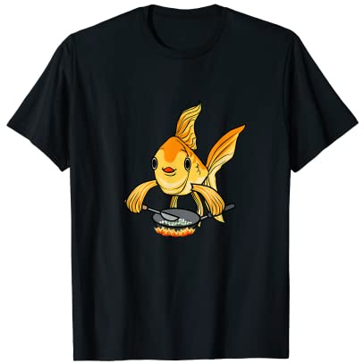 Cute Goldfish Cooking Hobby Chef Aquaristics T-Shirt