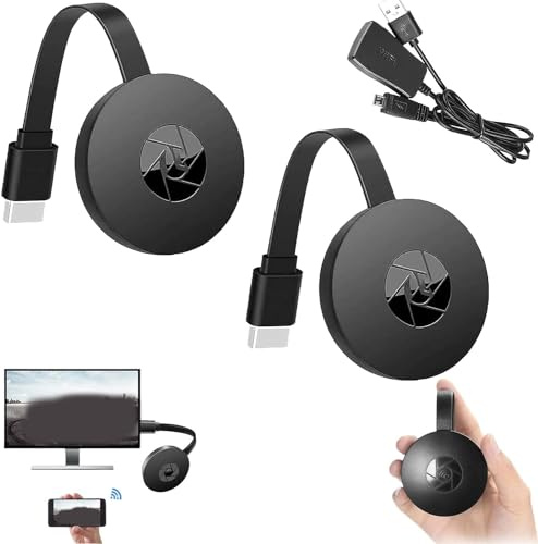 LEFUN TV-streamingenhet, Seurico TV-box - fri tillgång till alla kanaler, Unbound Screen TV Evolution Box, casting-enhet för TV, 4K trådlös HDMI-display Dongle Adapter 1080P (storlek: 2 st)