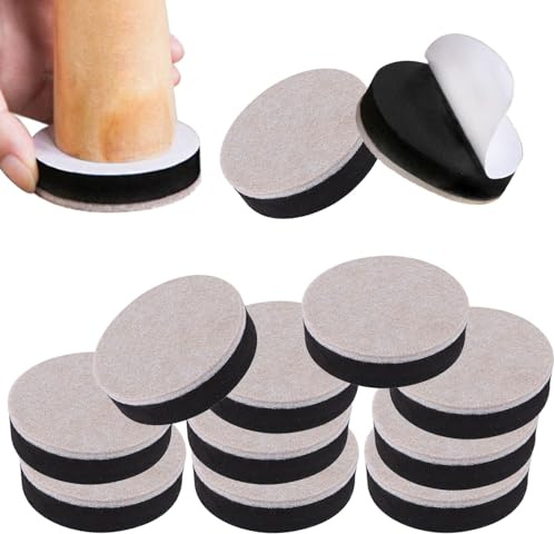 Gativs Rialzo per Mobili 12 pezzi Rialzo per Mobili e Letto Autoadesivi Rialzi per Mobili Rotondi Rialzo per Letto Pad Rialzo Mobili per Divano Piedi Letto Feltrini Proteggi Mobili e Pavimenti