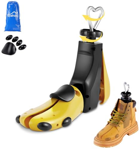 Exshoiu Shoe Stretcher Men Women, Boot Stretcher Stretch Width & Length, Shoe Tree Adjustable Leather Boot Widener Stretcher for Wide Feets