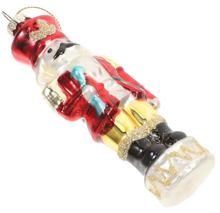 IMIKEYA Unique Christmas Ornament Glass Nutcracker Soldier Novelty Decor for Tree