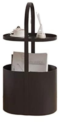 Modern Metal Coffee Table with Storage Basket and Handle Portable End Table for Living Room Bedroom Sofa Side Table with Accent for Tea/Coffee Nightstands for Home Décor.