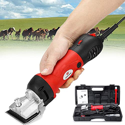 ZJFHEYUO Tondeuse pour Chevaux, Tondeuse pour Chevaux, 690 W et 6 Modes réglables, Tondeuse à Cheveux, Ciseaux électriques pour Chevaux, toilettage pour Chevaux, cochons, Vaches