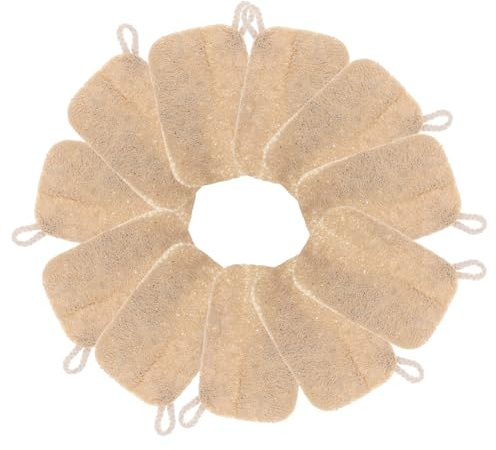 ADOCARN Natürlicher Luffa Spülschwamm 10 Stück Nachhaltiger Sanfter Geschirrschwamm Aus Luffa Für Küchenutensilien Multifunktional Kraftvolle Reinigung