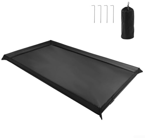 Outdoor Camping Tent Footprint Ground Sheet Floor Mat With Bathtub Design 210D Oxford Cloth Material Multiple Sizes For Hiking Beach Picnic Activities(200x80cm)