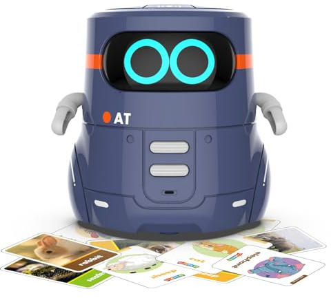 Robot que habla inteligente - amigo inteligente, gadget divertido | Aprendizaje programable juguete bot con expresión facial reconocimiento de sonido para la edad preescolar Gift Divertissemen