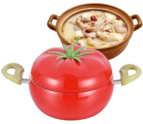 Zibeem Piccole Pentole Da Cucina, Casseruola per Verdure e Frutta a Cottura Lenta, Casseruola per Stufati con Coperchio, Per Induzione Fornelli Elettrici Piano Cottura Cucinare Friggere Cucina Latte