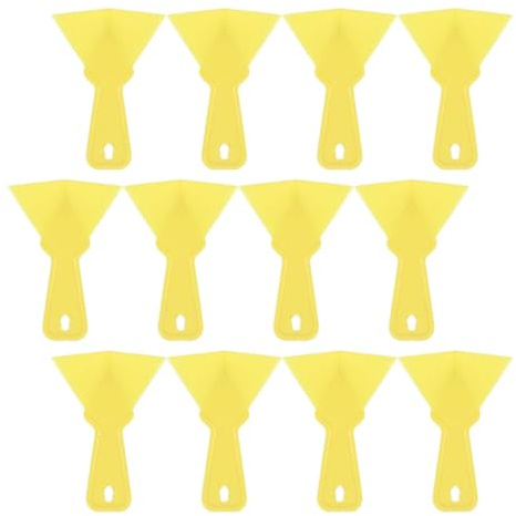 Ciieeo Truelle D'angle Intérieure en Plastique Jaune 12pcs, Outil de Jointoiement Abs Épaissi, Facile à Transporter pour Enduit et Cloison Sèche
